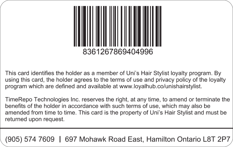 VIP loyalty card